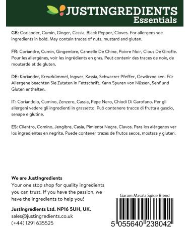 JustIngredients Essential Garam Masala 250g - Pack of 5 - Buy Online on GoSupps.com