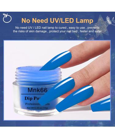6 Colors Dip Powder Set - Royal Blue Glitter Nail Art for DIY Manicure | Glossy Finish - Perfect Gift for Ladies - Buy Online on GoSupps.com