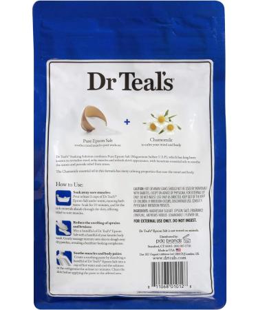 Dr. Teal's Pure Epsom Salt Soaking Solution Gift Set - Lavender & Chamomile Essential Oils for Calm & Better Sleep (2 Pack 3lbs ea.) - Buy Online on GoSupps.com