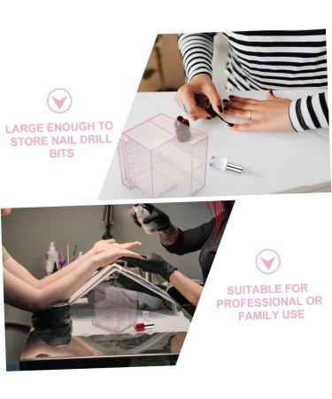 POPETPOP 2 Pcs Storage Rack Nail Tech Organizer Manicure Tools Holder Cosmetic Display Case Nail Polishing Machine Phone Cleaning Kit Grinding Head Rack Plastic Acrylic Armrest 10.3x9.7cmx2pcs Pinkx2pcs - Buy Online on GoSupps.com