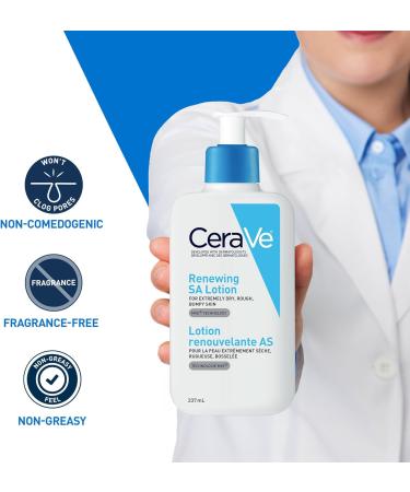 CeraVe SALICYLIC ACID Lotion Renewing SA Exfoliating Body Lotion for Dry Rough & Bumpy Skin Psoriasis Keratosis Pilaris Itching & Flaking. With Lactic Acid Hyaluronic Acid Fragrance Free 237ML Unscented 237 ml (Pack of 1) - Buy Online on GoSupps.com