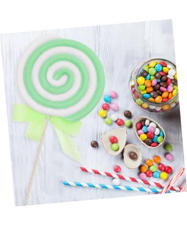 OFFSCH Lollipop Props Xmas Party Prop Decorative Lollipop Model Scene Decorative Props Christmas Decor Candy Prop Hawaiian Christmas Ornaments Wedding Photo Props Small Fake Food Foam Green 60.00X22.00X2.00CM - Buy Online on GoSupps.com