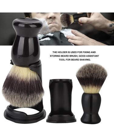 Sluffs Beard Brush & Holder Set | Professional Acrylic Stand for Men | Beard Care & Razor Tool in Black - Buy Online on GoSupps.com