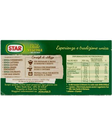  Italian Gourmet E.R. Star il Mio Dado 6-pack of vegetables with 9 vegetables 30% less salt preservative-free lactose-free and gluten-free + 400g gourmet Italian polpa - Buy Online on GoSupps.com