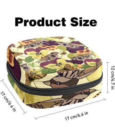 Vintage Flowers Landscape Sanitary Napkin Storage Bag | Stylish Period Organizer for Women & Teens | Menstrual Cup Holder - Color 2 - Buy Online on GoSupps.com