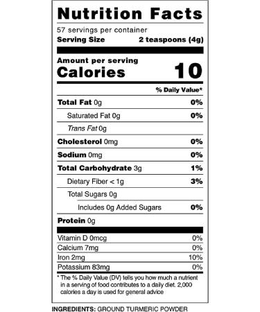 BareOrganics Turmeric Root Powder 8 Oz - Superfood Dietary Supplement - Buy Online on GoSupps.com