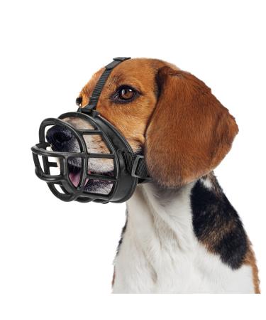 Nobleza muzzle for dogs prevent biting and barking breathable silicone basket dog muzzle for small medium and large dog (s/m/l black)