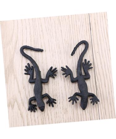Feltelectr 10-Pack Halloween Gecko Toys - Creepy Simulation Gifts & Decor | Black 3.5x8cm Models for Spooky Fun - Buy Online on GoSupps.com