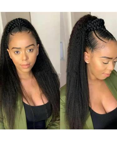 Ponytail Extension Human Hair Ponytail Kinky Straight Wrap Around Ponytail Extensions Brazilian Remy Hair Yaki Pony Tail Hairpiece Clip In Ponytail Extensions Ponytail Hairpiece for Women (Size : 16 16inches 100g - Buy Online on GoSupps.com