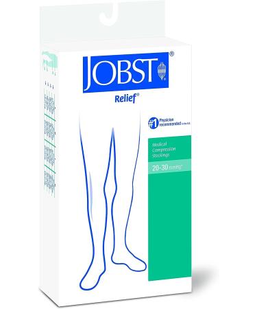 JOBST Relief Waist Compression Stockings - Extra Firm Legwear for Tired Legs, Class 20-32, Beige, Small (Pack of 1) - Buy Online on GoSupps.com