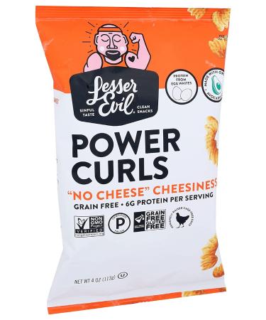 Lesserevil Power Curls Egg and Cheese Snack - 4 oz | Healthy Protein Snack - Buy Online on GoSupps.com