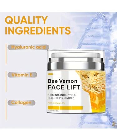 Krmspe Bee Venom Cream Bee Venom Face Lift Cream for Firming Moisturizing Lifting & Recovery Anti-Aging Moisturizer with Collagen for All Skin Type 1.85 FL.OZ - Buy Online on GoSupps.com