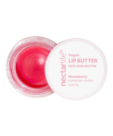Lip Butter All Natural Vegan Lip Balm Conditioning Lip Butter Gift for Women and Girls (Sweet Strawberry)