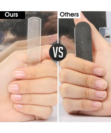 Plawee 5X Glass Nail Shiner - Nano Glass Nail Files Crystal Nail Buffer Shine Polisher for Natural Fingernails Toenails - Buy Online on GoSupps.com