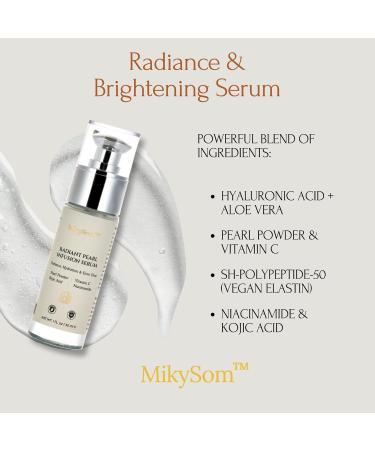 MikySom Radiant Pearl Infusion Face Serum with Vitamin C Brightening & Hydrating (30ml) - Buy Online on GoSupps.com
