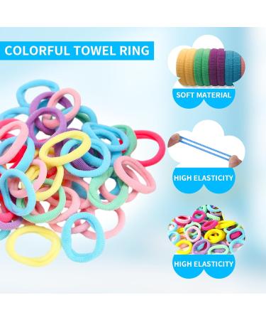Willight 100-Pack Mini Hair Ties for Girls - Soft Elastic Seamless Bands - Multi-Colored Rubber & Cotton Hair Bands for Toddlers & Babies - Buy Online on GoSupps.com