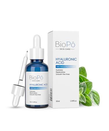 Hyaluronic Acid Serum 30 ml - Hydrating and Anti-Aging Smooths Fine Lines Replenishes Skin Pure Hyaluronic Acid for Face & Skin - Suitable All Skin Types - Made in USA