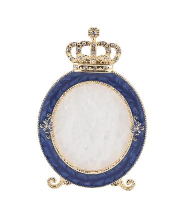 MAMJENNI Nail polish mixing palette gel makeup cream resin material durable smooth texture easy to clean crown design photography prop (gold)