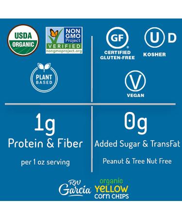 RW Garcia Organic Yellow Corn Chips Gluten Free - 8.25oz (4 Pack) - Buy Online on GoSupps.com