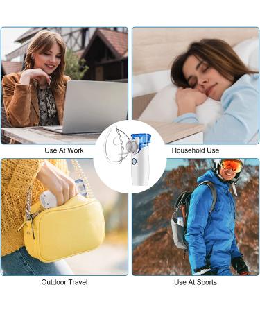 Portable Mini Nebulizer Machine for Adults & Kids | Self-Cleaning Handheld Mesh Nebulizer - Ideal for Travel & Home Use | White - Buy Online on GoSupps.com