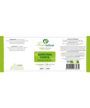 GARCINIA CAMBOGIA EXTRA STRONG | Weight Control | Hunger Suppressant - Fat Burning | 60% HCA - 60 Vegan Tablets | Prevent Snacks - Made in France - Buy Online on GoSupps.com