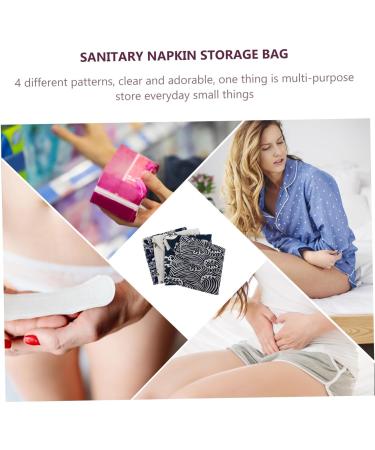 8-Piece Women's Napkin Cloth with Elephant Organizers - Travel Gift Menstrual Pouch, Assorted Colors - Pack of 1 - Buy Online on GoSupps.com