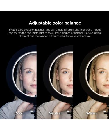 Kodak 10 LED Ring Light with Tripod for Smartphones & DSLR - Adjustable Brightness, Color Balance, 1800 Lumens - Remote Shutter, Carrying Case Included - Buy Online on GoSupps.com