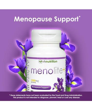 VH Nutrition MENOLITE+ | Menopause Supplement for Women | Maximum Strength Hormonal Support & Hot Flash Relief | Natural Symptom Relief Formula | 60 Capsules - Buy Online on GoSupps.com