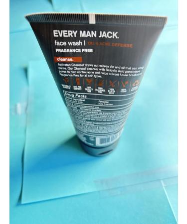 Every Man Jack Activated Charcoal Facial Scrub - Exfoliating Cleanser for Men | International Shipping Available - Buy Online on GoSupps.com