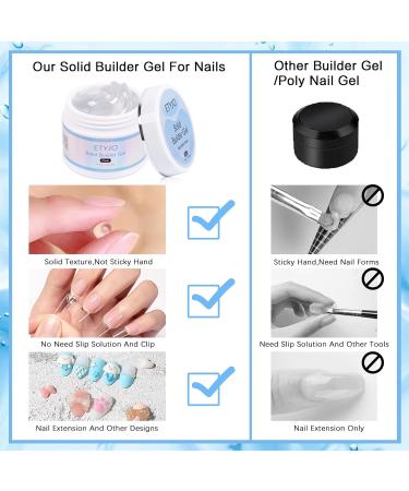 ETYJO 50g Solid Builder Gel - Clear Non-Stick 3D Carving Gel for Nail Art - Large Capacity Hard Gel for Nail Salon and Home DIY - Buy Online on GoSupps.com