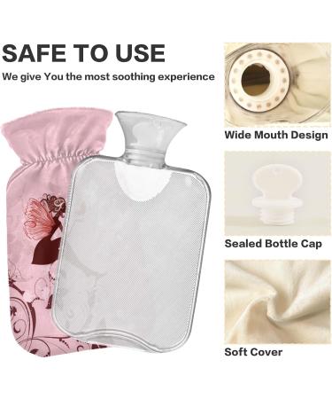 NAANLE Fairy Valentines 2L Transparent Hot Water Bottle | Large Comfort for Bed Hand & Feet Pain Relief & Heat Therapy - Buy Online on GoSupps.com