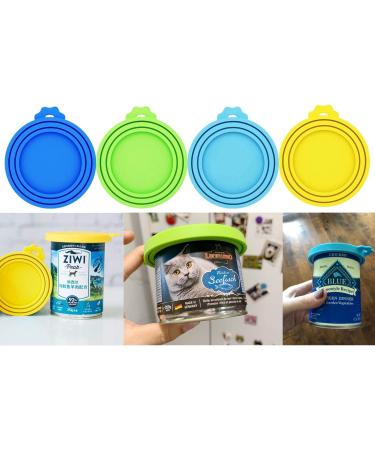 Comtim Silicone Can Lids - 4 Pack Pet Food Covers for Dogs and Cats - Universal Fit for Standard Canned Food - Buy Online on GoSupps.com