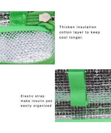Portable Insulin Cooler Bag for Diabetic Patients - Travel Insulated Case, Small Organized Storage (Green) | 7.87 x 2.36 x 1.18inch - Buy Online on GoSupps.com