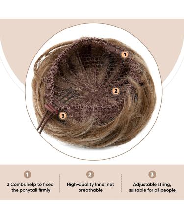 SARLA Dark Brown Synthetic Hair Buns Extension - Drawstring Updo Chignon for Women & Girls - Buy Online on GoSupps.com