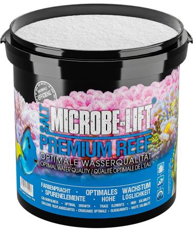 Microbe -Lift Premium Reef Salt - 10 kg - quality sea salt for optimal coral care in seawater aquariums quickly soluble supports long -term coral growth and health.White 10 kg