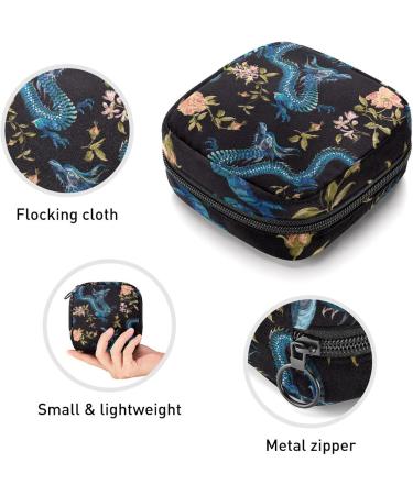 Women's Dragon Pattern Portable Period Kit Bag | Bonds Storage Pockets | Feminine Product Organizer for Girls - Buy Online on GoSupps.com