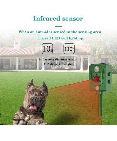 Waterproof Cat Repellent Ultrasonic Cat Repellent Ultrasonic Dog Chaser Solar Powered Animal Scarer Repellent for Garden USB Charge Flashing Lights Outdoor - Buy Online on GoSupps.com