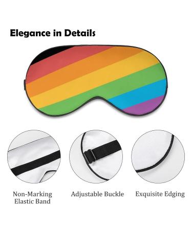 Pride Month LGBTQ Rainbow Sleep Mask | Blackout Eye Cover for Women Men | Adjustable Strap for Yoga Travel Nap - Buy Online on GoSupps.com