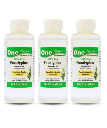 Arymar 100% Pure Eucalyptus Essential Oil - Refreshing Aromatherapy Oil 2 fl oz, Pack of 3