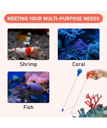 Molain Coral Feeder 2 Pcs Acrylic Marine Fish Reef Feeding Tube 13.7 Inch Coral Food Tool for Reef/Anemones/Brine Shrimp Most Aquarium Organisms (Blue+Red) - Buy Online on GoSupps.com