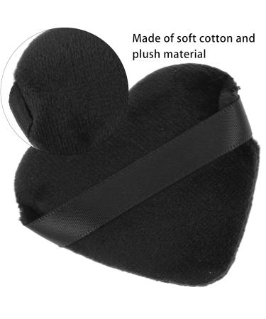 FRCOLOR 8pcs Heart Shaped Makeup Puff Set - Black Cosmetic Foundation Sponge for Face & Body - Ideal for Loose Powder Application - Buy Online on GoSupps.com