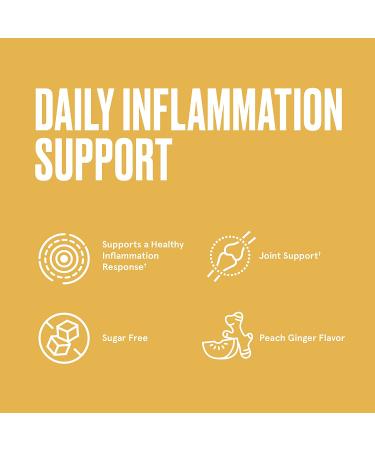 Sugar-Free Peach Ginger Turmeric Gummies - 60 Count | Keto-Friendly Supplement for Joint & Inflammation Support - Buy Online on GoSupps.com