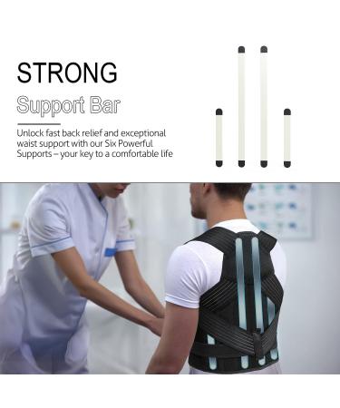 Adjustable Back Brace Posture Corrector for Men & Women | Lightweight Hunchback & Scoliosis Support | Sciatica Pain Relief Trainer (Medium - Buy Online on GoSupps.com