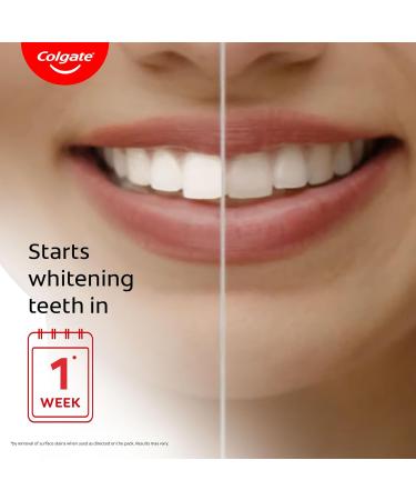 Colgate Visible White Toothpaste (50g) Teeth Whitening Starts in 1 Week Safe on Enamel Stain Removal and Minty Flavour for Fresh Breath - Buy Online on GoSupps.com