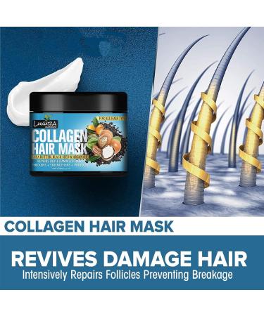 Collagen Hair Mask & After Shower Conditioner with Black Seed Oil Argan Oil & Shea Butter - Nourish Gorgeous Hair (100 gm - Buy Online on GoSupps.com