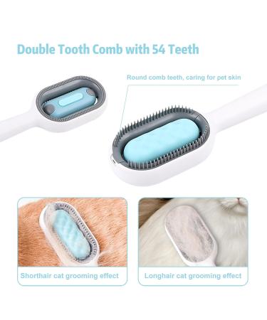2-Piece Cat Brush Set | Portable Animal Hair Removal Brush with Water Tank | Multi-Functional Pet Cleaning Tool - Buy Online on GoSupps.com