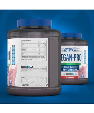 Applied Nutrition Vegan Pro - Vegan Protein Powder Plant Based Supplement (2.1kg - 70 Servings) (Strawberry) Strawberry 2.1 kg (Pack of 1) - Buy Online on GoSupps.com