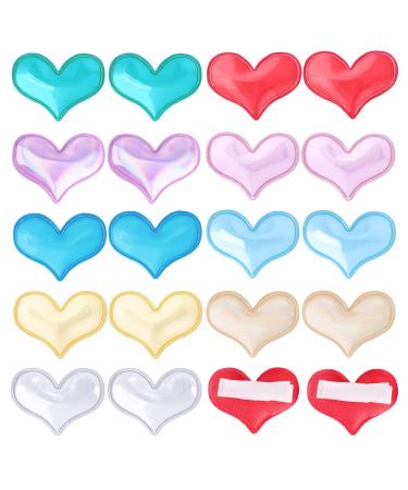 18pcs Large Heart Hair Clips for Girl's Glitter Hair Clips PU Leather Sparkle Hairpins Barrettes Birthday Party Wedding Accessories 18pcs pu leather