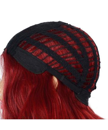 Buy Red Wavy Long Wig for Women - Synthetic 80s 70s 60s 50s Cosplay Hair | International Shipping - Buy Online on GoSupps.com