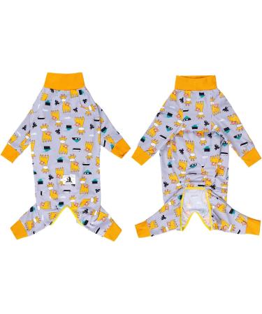 Buy Bt B r Big Dog Clothing - Elastic Pet Onesie for Wound Protection & Anti-Licking | Medium to Large Dogs (5XL Gray Giraffe) - Buy Online on GoSupps.com